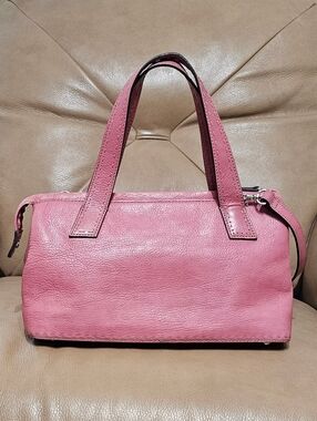 Pink Fossil Leather Bag